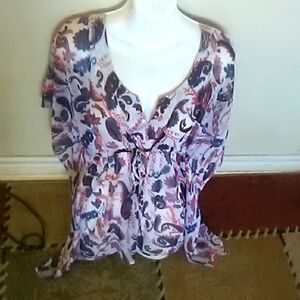 Sheer paisley print top